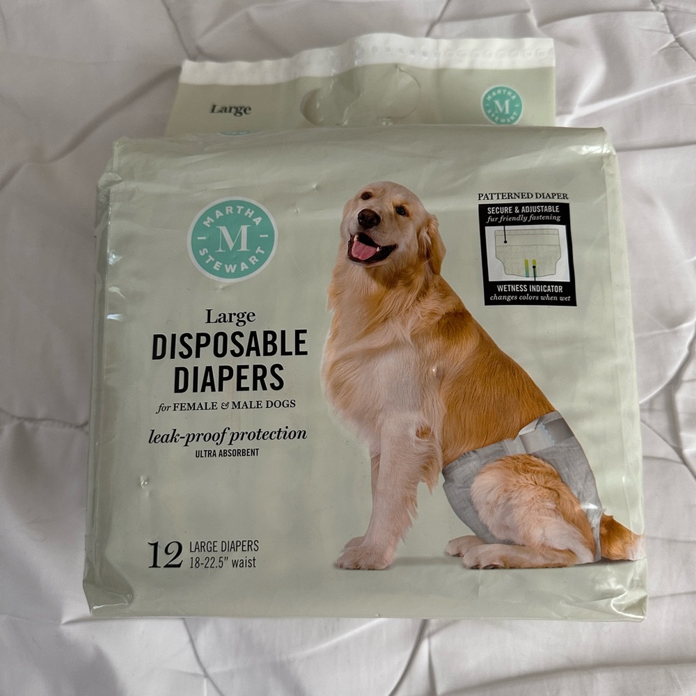 Martha Stewart Female Dog Disposable Diapers